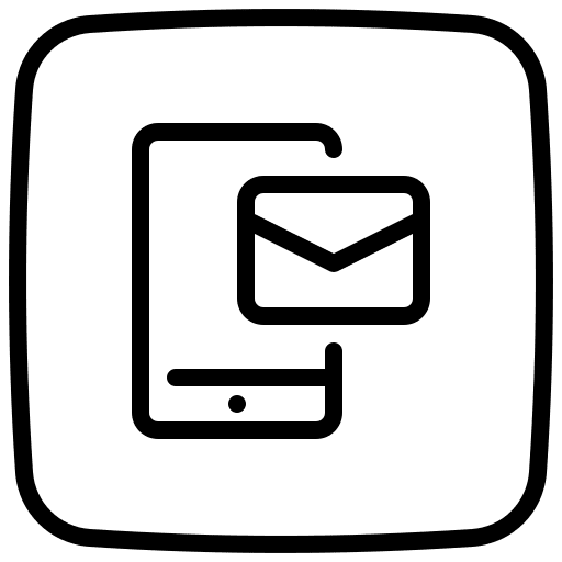 Email communications message mobile phone icon Email communications message mobile phone icon
