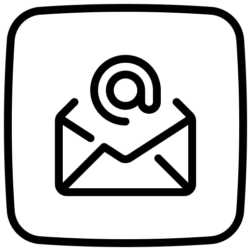 Email message at sign ui icon