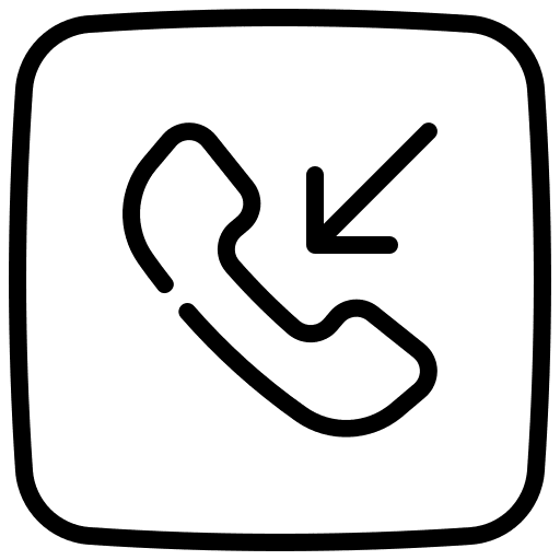 Incoming call telephone communications interface icon Incoming call telephone communications interface icon