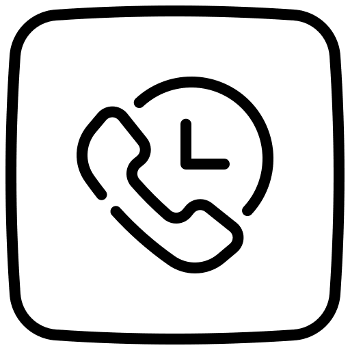 Time call communications ui phone icon Time call communications ui phone icon