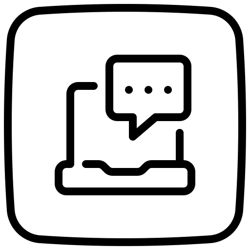 Chat computer communications electronics icon Chat computer communications electronics icon