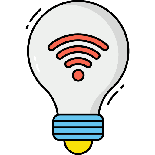 Smart light electronics smart light wireless connectivity icon Smart light electronics smart light wireless connectivity icon