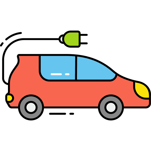 Electric car energy charger transportation icon Electric car energy charger transportation icon