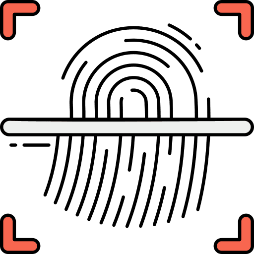 Fingerprint scan fingerprint scanning biometric security icon Fingerprint scan fingerprint scanning biometric security icon