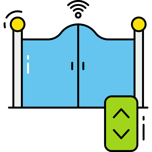 Gate gate automated smart house icon Gate gate automated smart house icon