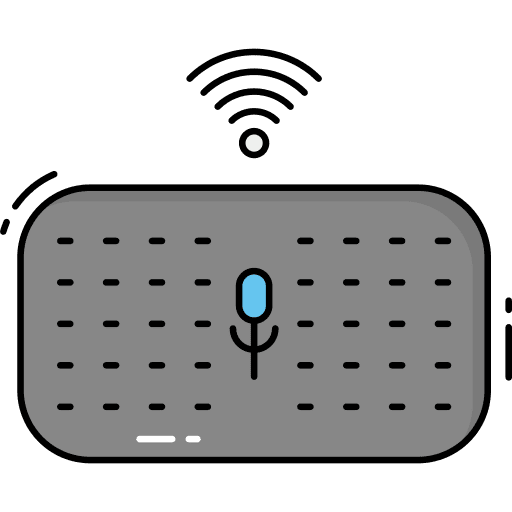 Voice assistant domotics smart home electronics icon Voice assistant domotics smart home electronics icon