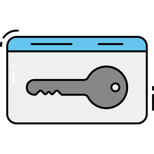 Key card access smart key electronic icon Key card access smart key electronic icon