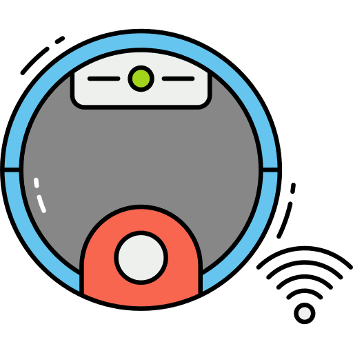 Vacuum home automation housekeeping electronics icon Vacuum home automation housekeeping electronics icon
