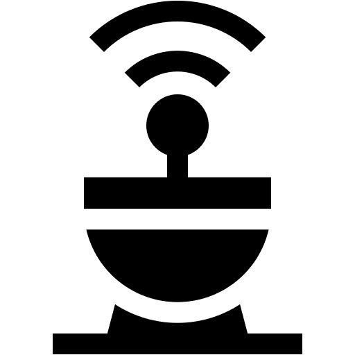 Satellite dish wifi signal wireless connectivity transmission icon