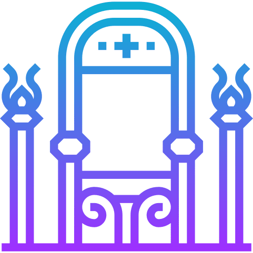 Throne medieval furniture and household monarchy icon Throne medieval furniture and household monarchy icon