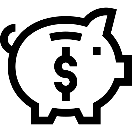Savings piggy bank savings fund icon