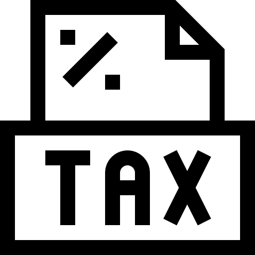 Taxes ticket payment bill icon