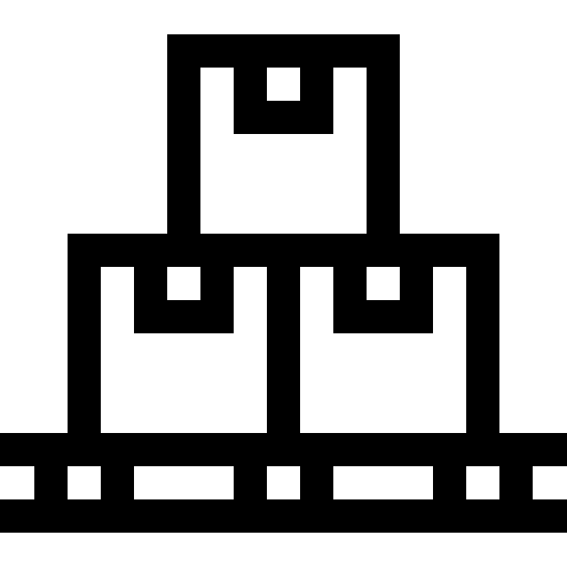 Output product shipping and delivery shipping icon