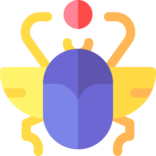 Scarab egyptian scarab insect icon