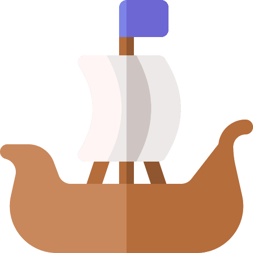 Boat egyptian transport canopy icon