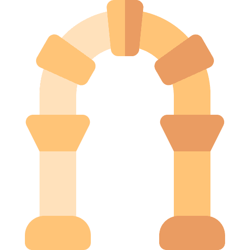 Archway art ancient monuments icon