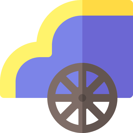 Chariot transportation coach medieval icon