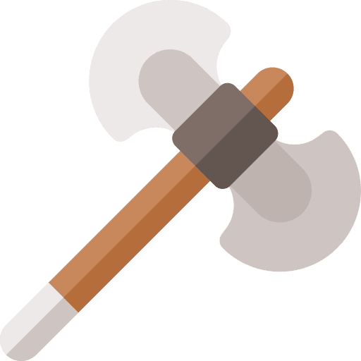 Ax wood cutting carpenter ax icon