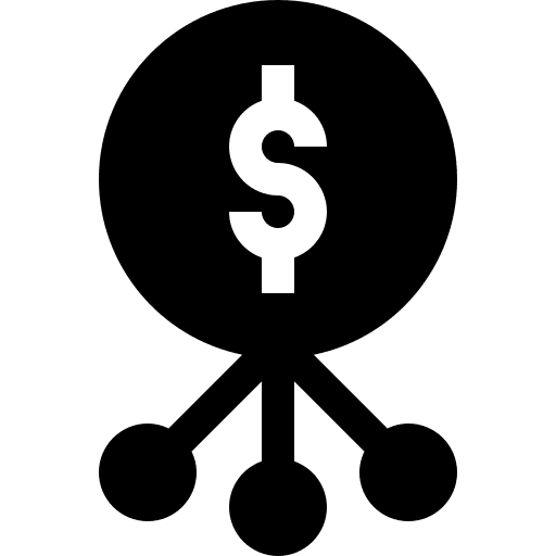 Aggregate supply coin dollar business and finance icon