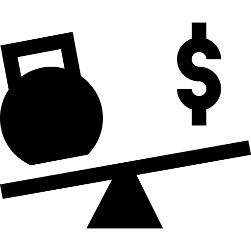Balance dollar business and finance trade icon