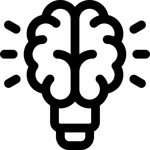 Creativity creativity light bulb brain icon