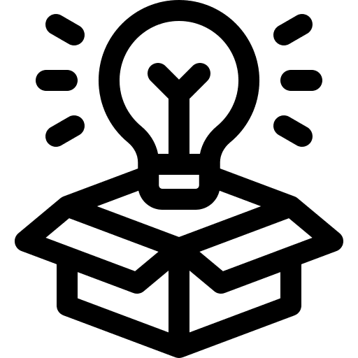 Idea think out of the box idea light bulb icon