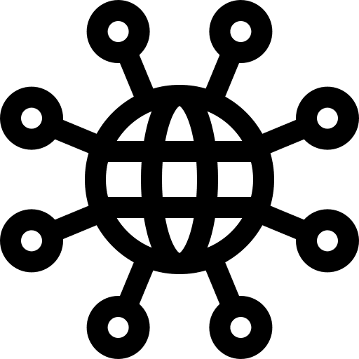 Big data worldwide internet networking icon