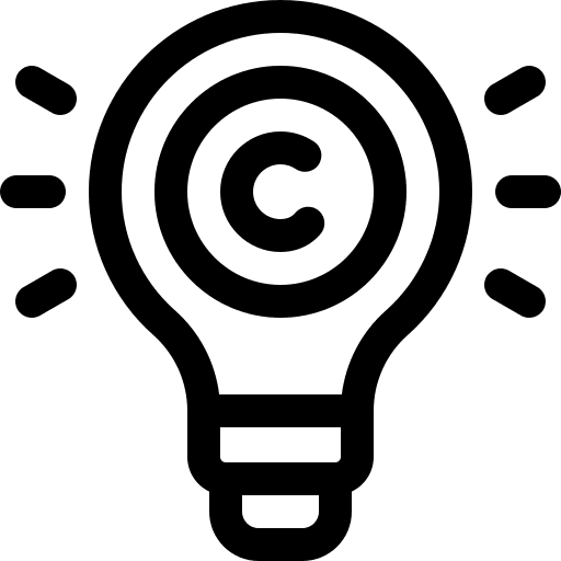 Copyright intellectual property idea miscellaneous icon