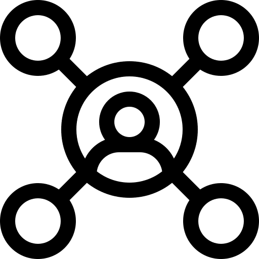 Social media user social network networking icon
