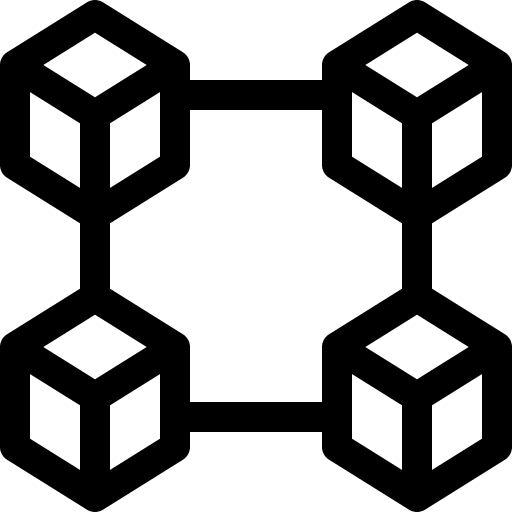 Blockchain digital money networking cryptocurrency icon