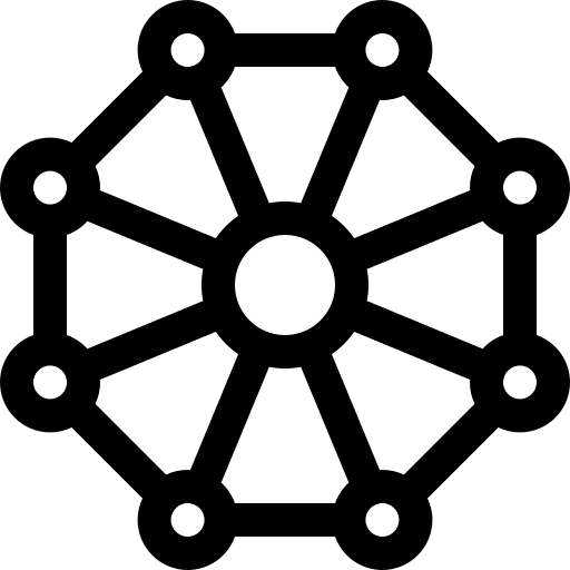 Network structure network connection icon