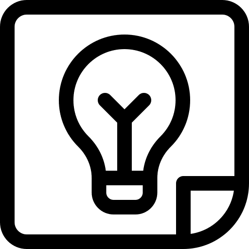 Plan creativity light bulb plan icon