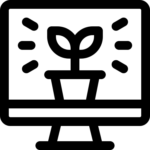 Smart farm monitoring sprout plant icon