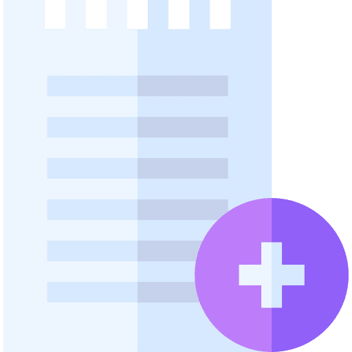 Add text add notebook icon