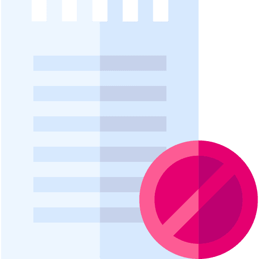 Blocked blocked notepad ui icon