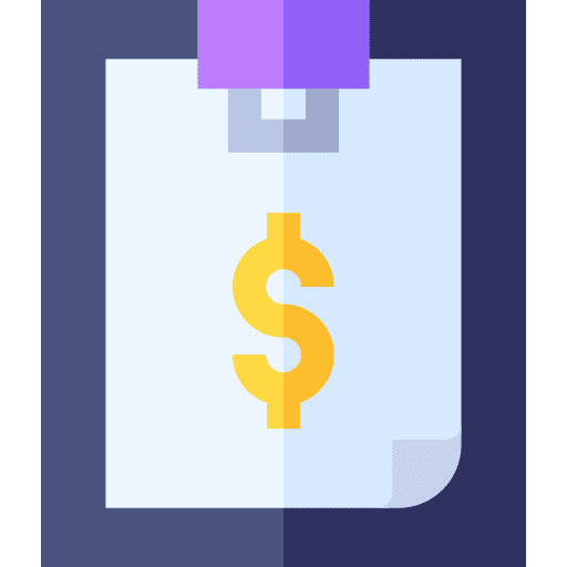 Clipboard money dollar economy icon