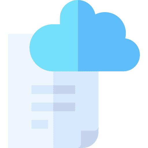 Cloud storage multimedia data cloud computing icon