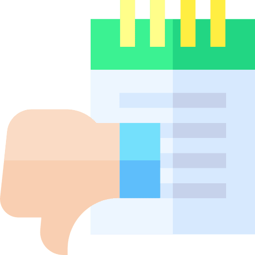 Dislike finger project notepad icon
