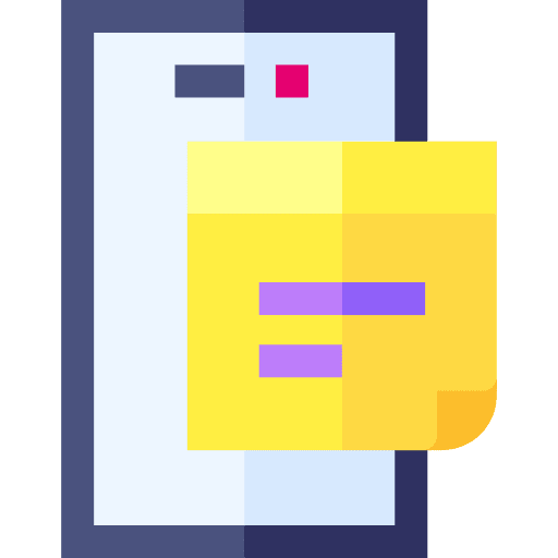 Notes mobile phone reminder smartphone icon