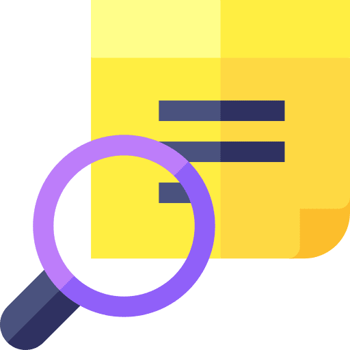Search notepad notes loupe icon