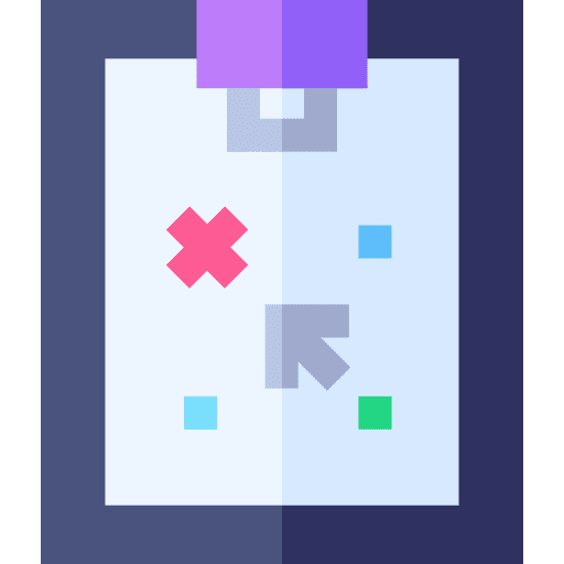 Strategy flow chart plan diagram icon