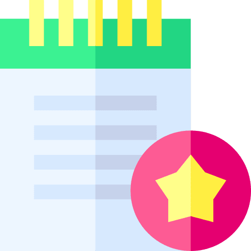Favorite notebook notepad ui icon