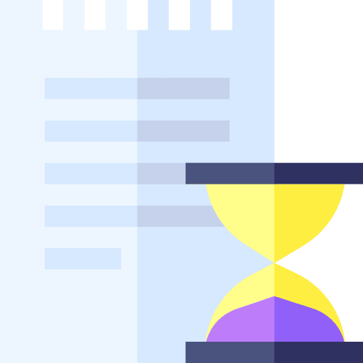 Hourglass notepad list file icon