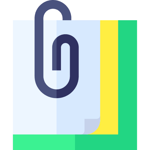 Notes paperclip annotation appendix icon