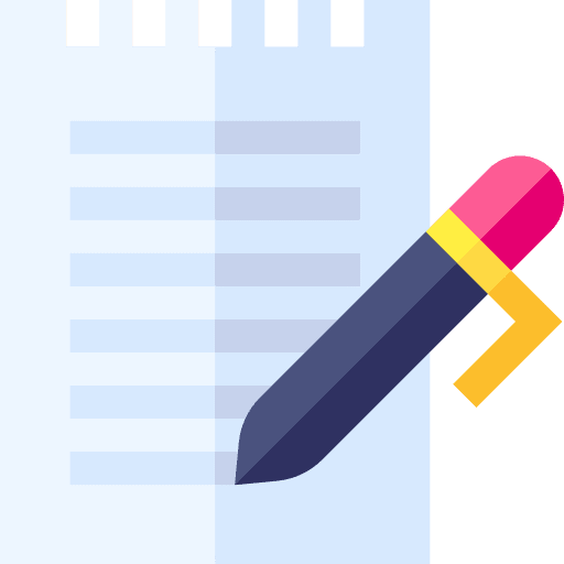 Writing study plan writing icon