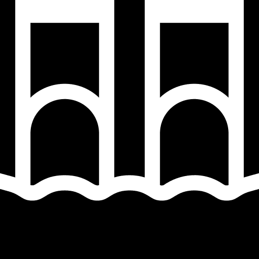 Dam dam ecology and environment hydroelectric power station icon Dam dam ecology and environment hydroelectric power station icon