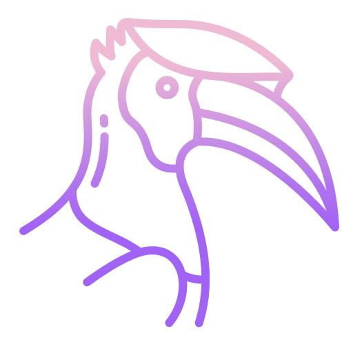 Hornbill ornithology beak bird icon