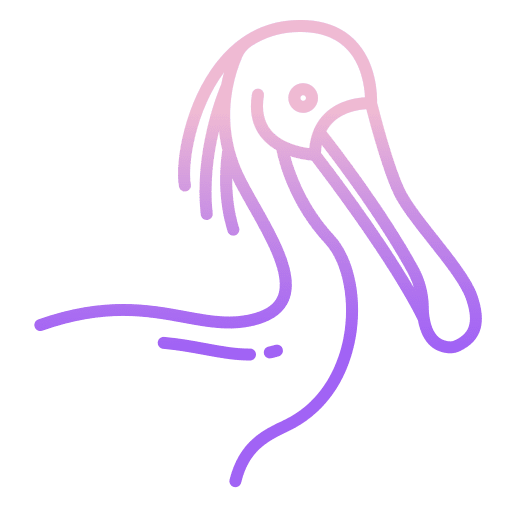 Spoonbill bird fauna ornithology icon Spoonbill bird fauna ornithology icon