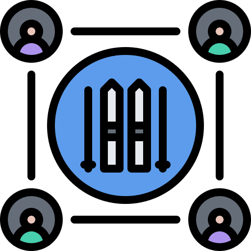 Ski sports and competition team sport icon Ski sports and competition team sport icon