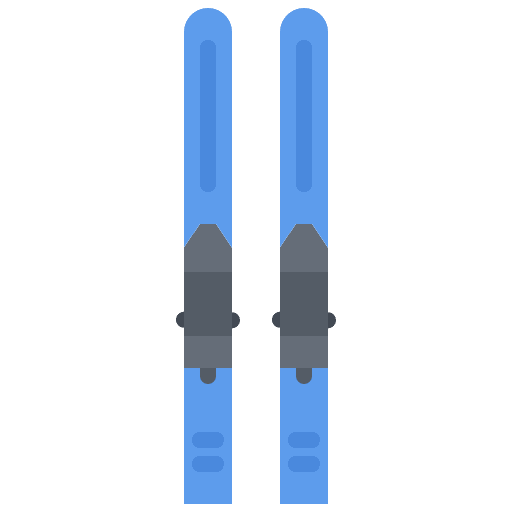 Ski sport winter sport skier icon